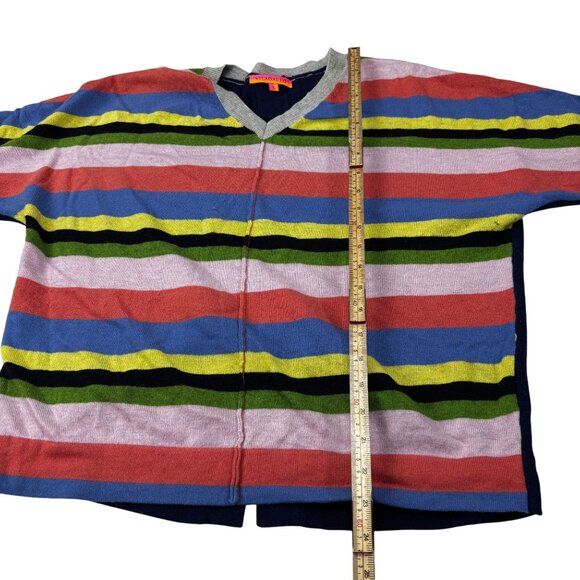 Vilagallo Womens Multicolor Striped V-Neck Sweater Size L - Picture 6 of 9